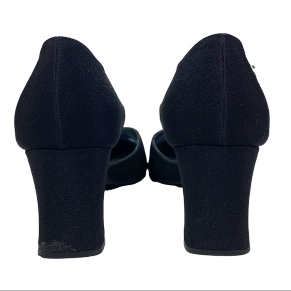 Vintage Stuart Weitzman Black Crystal Embellished D'orsay Style Guipure Heels - Picture 9 of 12